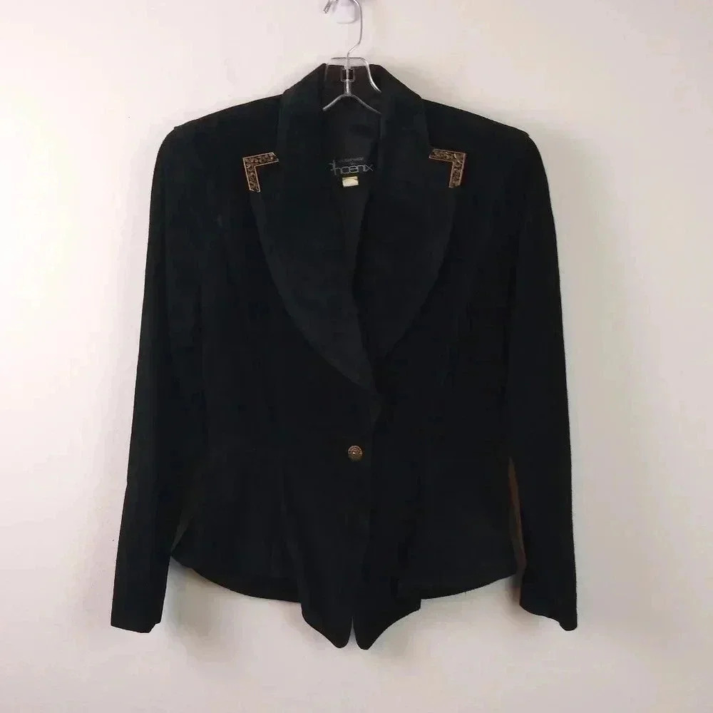 Phoenix Outwear Genuine Suede Leather Jacket Black